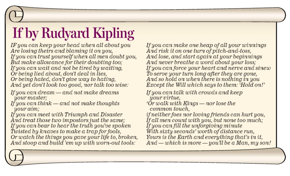 critical analysis of the poem if by rudyard kipling